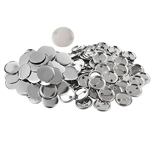 Harilla 50 Sets/100 Sets Blank Button Parts für Button Maker China Weißblech Abzeichen für DIY Kunst Schmuckherstellung für Handwerksliebhaber - 37mm 100 Sätze von Harilla