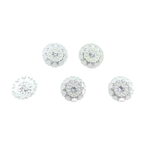 Harilla 5pcs Strassknöpfe Blumen -Strass -Verzierungen 20mm Ersatz dekorative Schaftknöpfe für Taschen Manschettenknöpfe Handwerk von Harilla