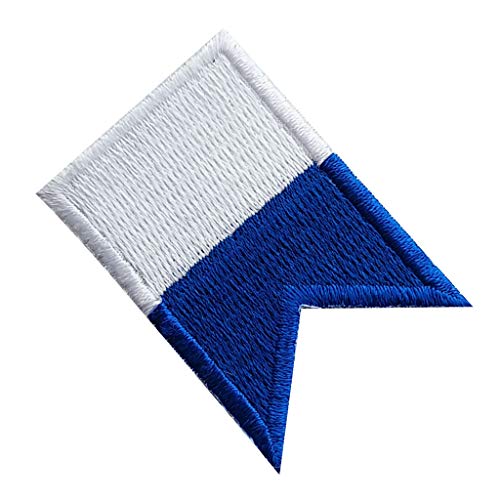 Harilla ALFA Alpha Flag Diving Tauchflagge Flagge Besticktes Aufnäher Abzeichen, Blau Weiß von Harilla