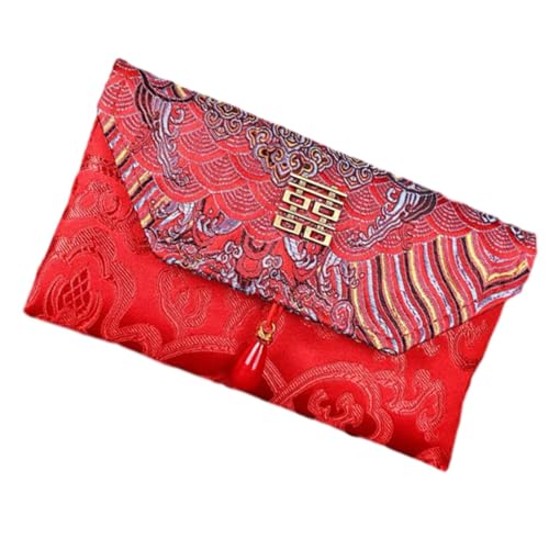 Harilla Chinesischer roter Hochzeitsumschlag, Hochzeitsgeldpaket, traditioneller Geschenkumschlag, chinesischer roter Umschlag für chinesische Einladungen von Harilla