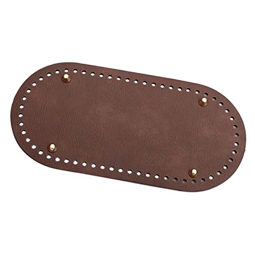 Harilla DIY häkeln Taschenboden Pad Handtaschenherstellung Geldbörse unten mit Löchern PU-Leder für Taschenherstellung Ersatz, 12 cm x 25 cm von Harilla