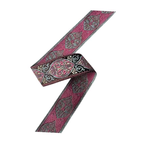 Harilla Jacquard Trim Vintage Jacquard DIY Bastelhandwerk Handwerk liefert Dekorative Emobridered Clothing Dekoration bestickter Trim, Rosa von Harilla