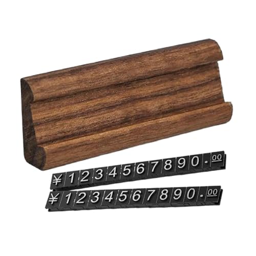 Harilla Preisschilder verstellbar, Holz Display Ständer Verkaufsnummer Preis Ständer Label -Preisschilder Inhaber für Hotelringe Einkaufszentrum, Braunes Silber Harilla Preisschilder verstellbar, Holz Display Ständer Verkaufsnummer Preis Ständer Label -Preisschilder Inhaber für Hotelringe Einkaufszentrum, Braunes Silber von Harilla