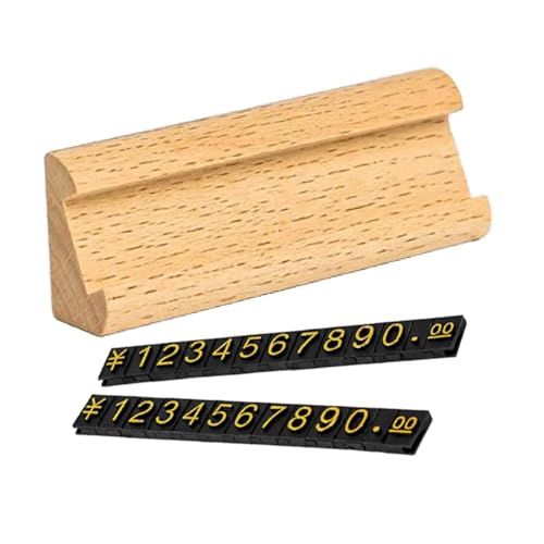 Harilla Preisschilder verstellbar, Holz Display Ständer Verkaufsnummer Preis Ständer Label -Preisschilder Inhaber für Hotelringe Einkaufszentrum, Hellgelbgold Harilla Preisschilder verstellbar, Holz Display Ständer Verkaufsnummer Preis Ständer Label -Preisschilder Inhaber für Hotelringe Einkaufszentrum, Hellgelbgold von Harilla
