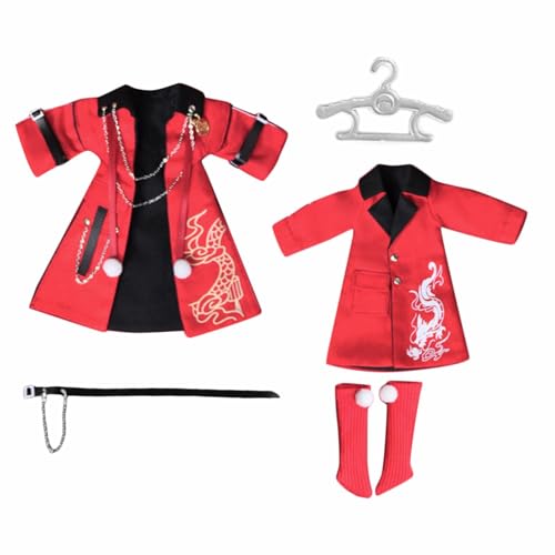 Harilla Puppe Neujahr Rote Kleidung Set Kostüm Rollenspiele, Puppenkleidung, Puppen-Outfits, Halloween, Geburtstagsgeschenke Kindergeschenke, für ob22 Mädchen von Harilla