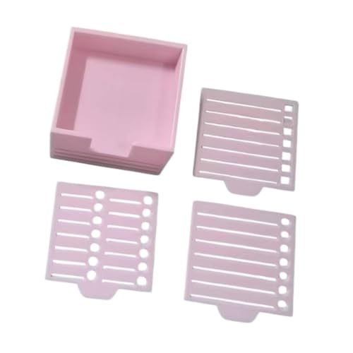 Harilla Sticky Note -Halter mit Schablonennoten -Spenderbox, vielseitiger, Visitenkartenhalter tragbarer Büromizer für Desktop, Rosa von Harilla