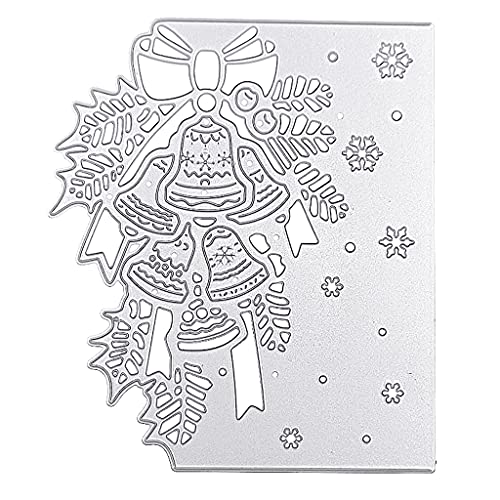 Harlotte Metall-Stanzform mit Weihnachtsglocke, Schablone für Bastelarbeiten, Scrapbooking, Alben, Papierkarten von Harlotte