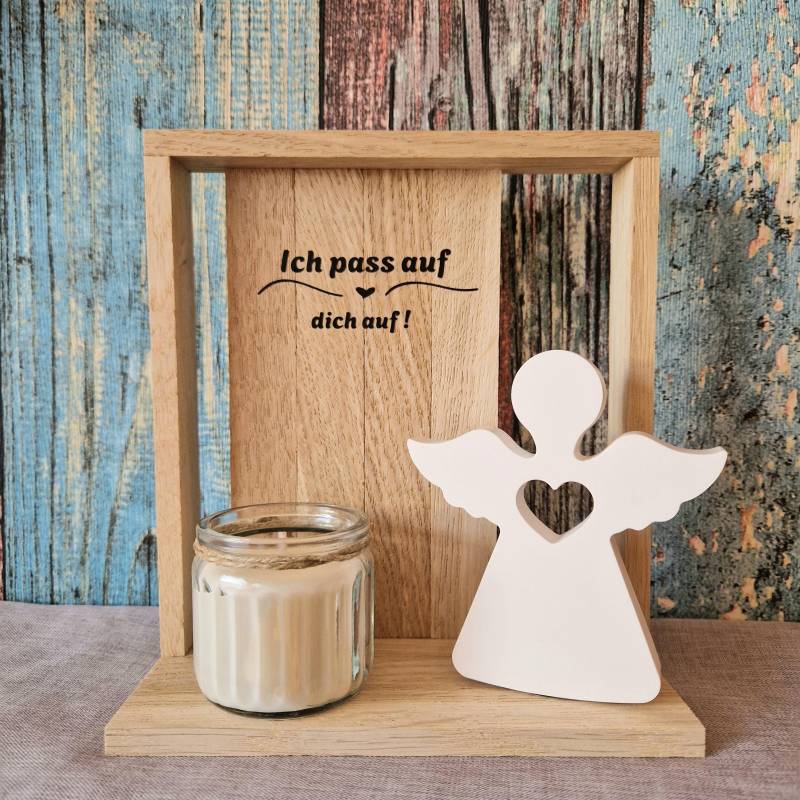 Geschenk Engel Dekoration Mit Kerze Tischdekoration Büro Schreibtisch Geldgeschenk Schutzengel Mitbringsel von HarmonyHandmadeWaren