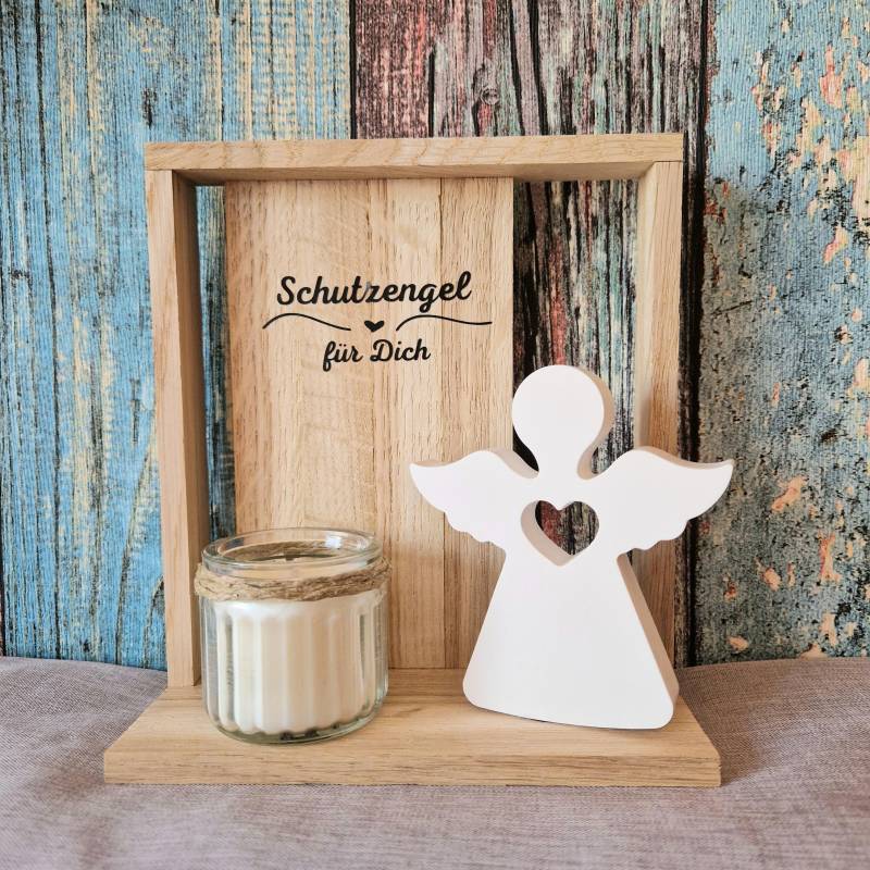 Geschenk Engel Schutzengel Dekoration Mit Kerze Tischdekoration Büro Schreibtisch Geldgeschenk Mitbringsel von HarmonyHandmadeWaren