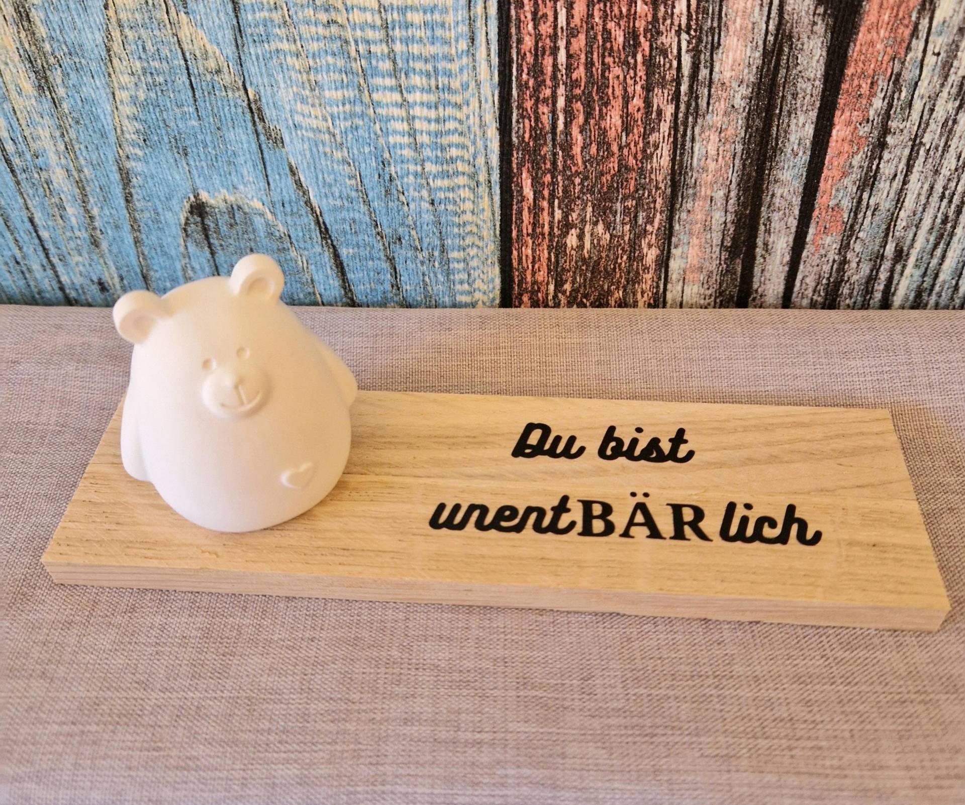 Geschenk Mitbringsel Deko Figur Bär Liebe Geldgeschenk Tischdekoration von HarmonyHandmadeWaren