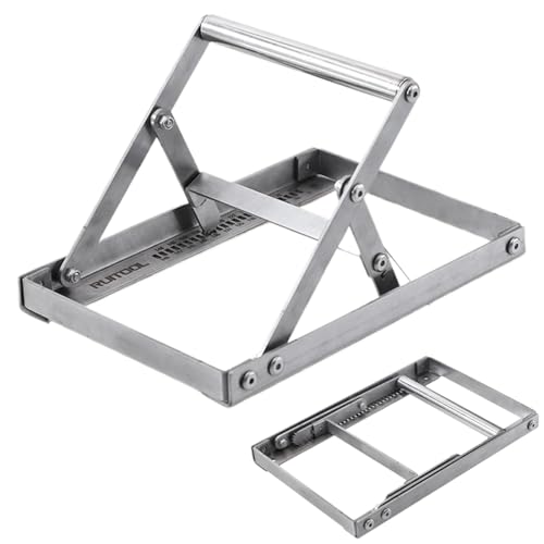 Schneidemaschinen-Stützrahmen – Verstellbarer Schneidemaschinenständer | Sicherheitsschneidehalter-Befestigung | Klappschneideraufsatz | Cutter Support Cast Stainless Steel Base für Zuhause, von Harmoousue