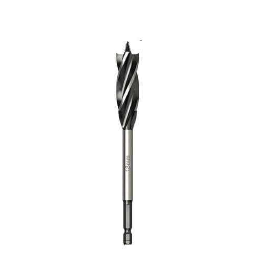 1pc 10-25mm 1/4 "Hex Schaft High Speed ​​Stahl Auger Bohrer Bits Vier-Slot Zimmermann bohrer Bit Holzbearbeitung Werkzeuge Loch Opener Schneider(18x165mm) von Haroar