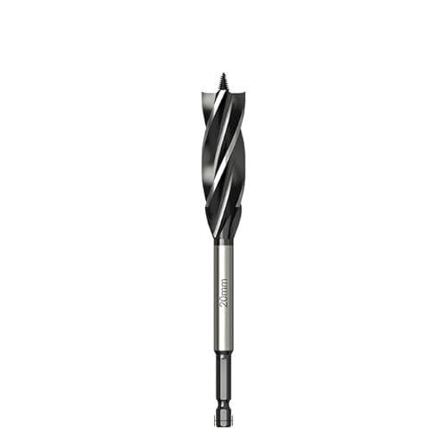 1pc 10-25mm 1/4 "Hex Schaft High Speed ​​Stahl Auger Bohrer Bits Vier-Slot Zimmermann bohrer Bit Holzbearbeitung Werkzeuge Loch Opener Schneider(20x165mm) von Haroar