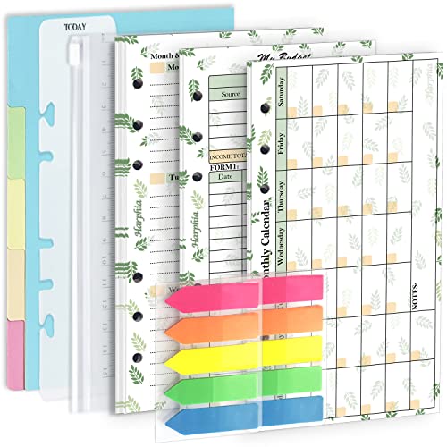 2023 Monthly Weekly and Budget Paper Kit & 6-Loch-Budgetsystem-Zubehör, 6-3/4" x 3-3/4", persönliche Größe für Budgetordner, Budgetierung, Geldumschläge, Geldbörse, Budgetplaner, Geldumschläge von Harphia