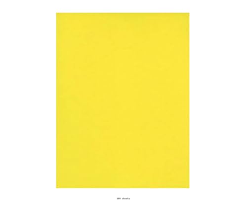 Farbiges Papier, A4, 80 g/m², Hellgelb, Bastelblätter für Laser- und Tintenstrahldrucker (100 Stück) von Harrista