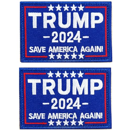 Harsgs Trump-Patch, Save American Again, Klettverschluss für Mützen, Taschen, Westen, Militäruniformen, 2 Stück von Harsgs