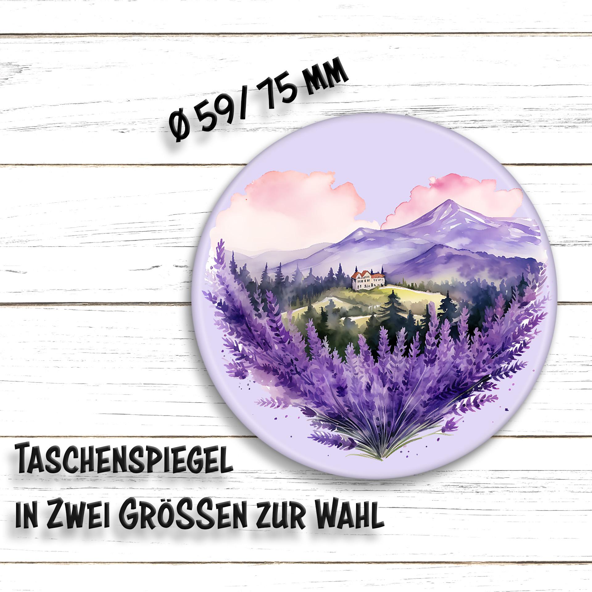 Taschenspiegel Lavendel Herz von HarzWare