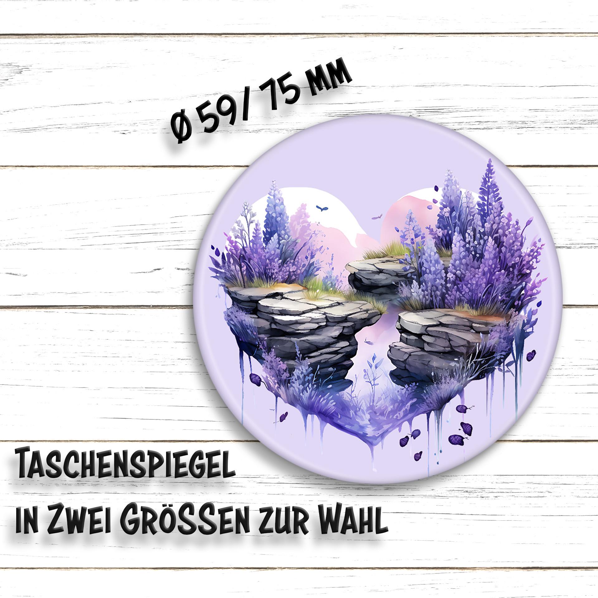 Taschenspiegel Lavendel Herz von HarzWare