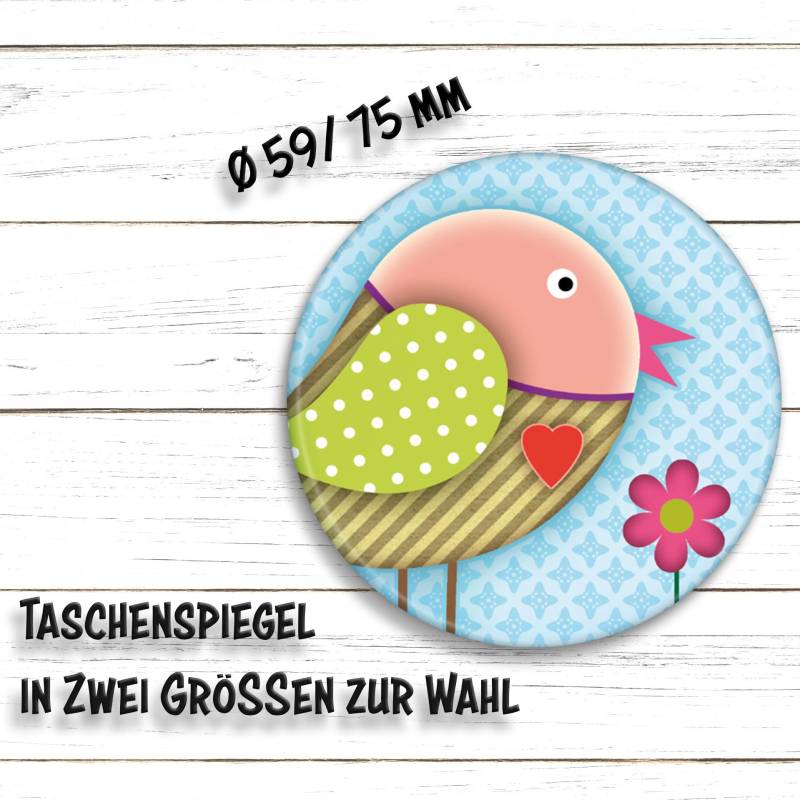 Taschenspiegel Süßer Vogel von HarzWare