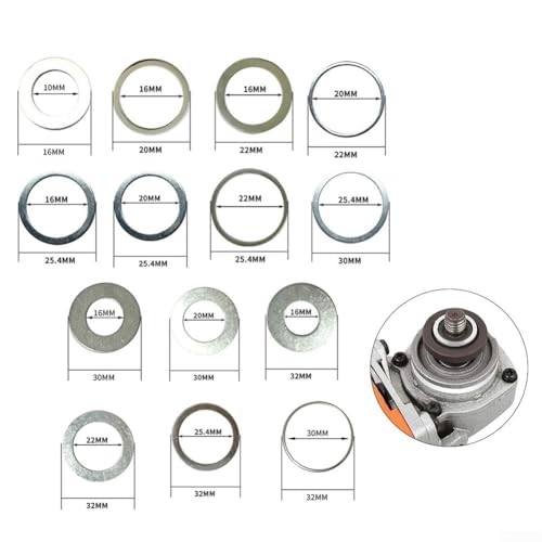 Kreissägering-Konverter-Set für Sägeblattgrößenanpassung (25,4–16 mm), 10 Stück von Hasaller