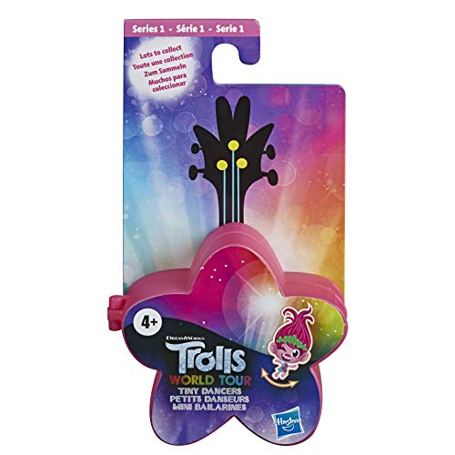 TROLLS DreamWorks World Tour Tiny Dancers Überraschungs 4er-Pack Serie 2, Tiny Dancers Puppen, Clips, Ringe und Brillen, ab 4 Jahren von DREAMWORKS TROLLS