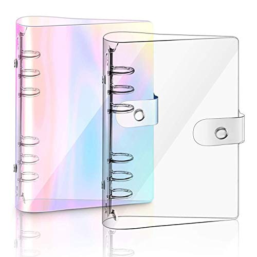 Haslbeck 2 PCS A5 Rainbow Soft PVC-Notebook-Binder Klare Soft PVC-Notebook-Abdeckung, Loose Leaf Personal Planner Binder von Haslbeck