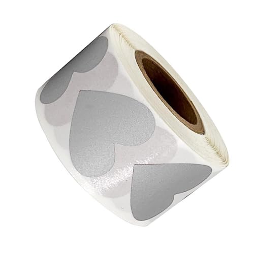300 Stück Herz-Kratz-Etiketten, 25 mm, selbstklebend, für kleine Unternehmen, Hochzeit, Geburtstag, Valentinstag 300 Stück Herz-Kratz-Etiketten, 25 mm, selbstklebend, für kleine Unternehmen, Hochzeit, Geburtstag, Valentinstag von Hattba