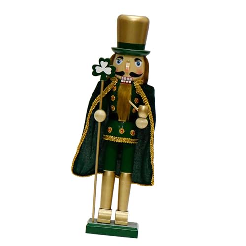 Festival Irish Cape Luck Nussknacker Holzfigur 38 cm Figur Spielzeug Feiertag Weihnachten Puppe Dekorative Ornament von Hattba