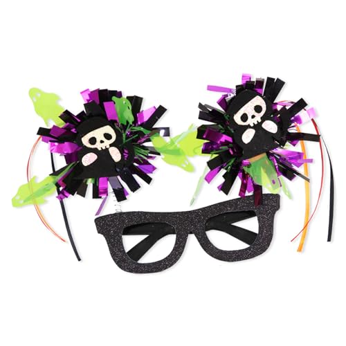 Festliche Brille, Karneval, Halloween, Foto-Requisiten, glitzernde Dekorationen, Skelett, Teenager, Erwachsene, Halloween von Hattba