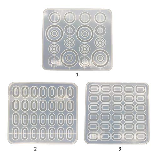 Geometrische Ohrring-Epoxidharz-Formen, Silikonform, Gepäcktasche, Gießformen mit Loch für die Herstellung von Hattba