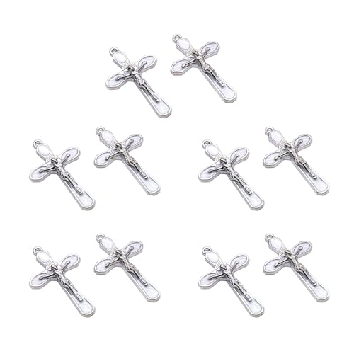 Hattba Exquisite Christus-Anhänger zum Basteln von Halsketten, Charms, zur Herstellung von Halsketten, Armbändern, Schlüsselanhängern, 10 Stück von Hattba