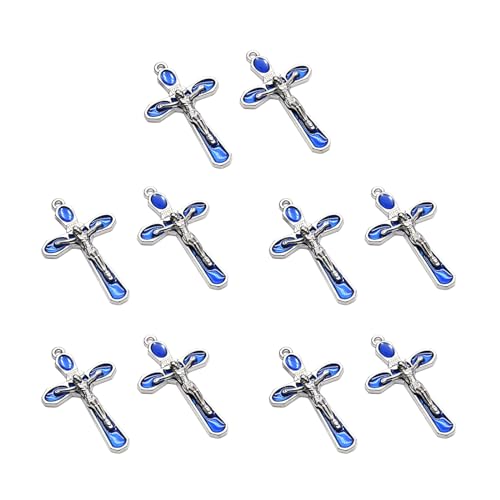 Hattba Exquisite Christus-Anhänger zum Basteln von Halsketten, Charms, zur Herstellung von Halsketten, Armbändern, Schlüsselanhängern, 10 Stück von Hattba