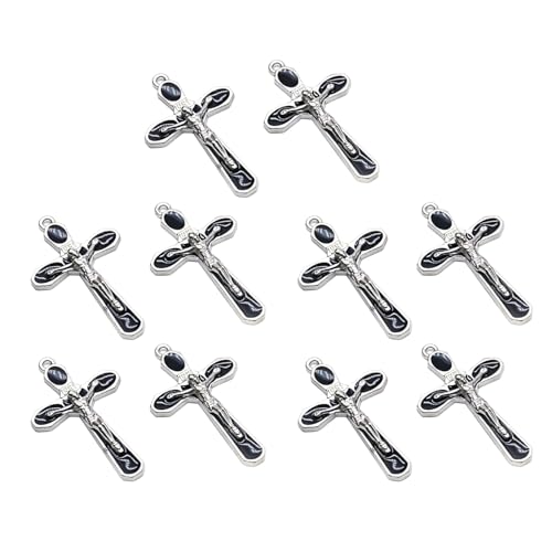 Hattba Exquisite Christus-Anhänger zum Basteln von Halsketten, Charms, zur Herstellung von Halsketten, Armbändern, Schlüsselanhängern, 10 Stück von Hattba