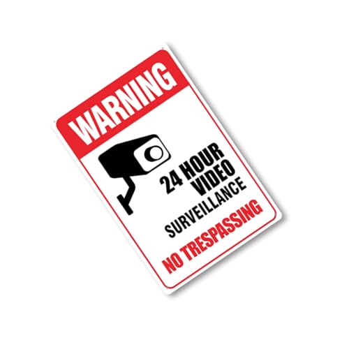 Hattba Warnschild für Überwachungskamera, reflektierendes Weißblech, einfache Installation, lange Nutzungsdauer Hattba Warnschild für Überwachungskamera, reflektierendes Weißblech, einfache Installation, lange Nutzungsdauer von Hattba