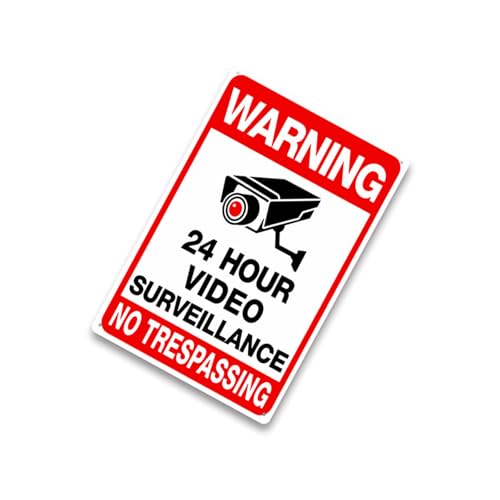 Hattba Warnschild für Überwachungskamera, reflektierendes Weißblech, einfache Installation, lange Nutzungsdauer Hattba Warnschild für Überwachungskamera, reflektierendes Weißblech, einfache Installation, lange Nutzungsdauer von Hattba