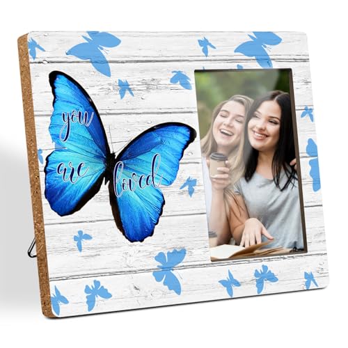 You are Loved Gifts-Bilderrahmen für Freunde, inspirierende Geschenke aus Holz, motivierende Geschenke für Bestie, Schmetterlings-Dekoration, Fotorahmen, Geschenke, Heim-Partygeschenk-Dekoration (10,2 von Hatzelou