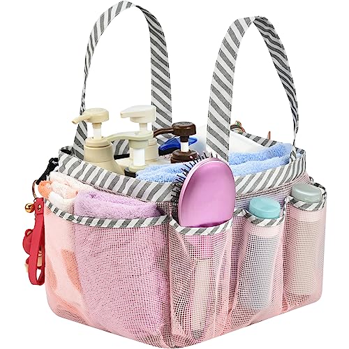 Haundry Tragbarer Duschkorb aus Netzstoff, 8 Körbe für Badezimmer, College-Wohnheim, große Dusch-Caddy-Tasche für Camping, Fitnessstudio Haundry Tragbarer Duschkorb aus Netzstoff, 8 Körbe für Badezimmer, College-Wohnheim, große Dusch-Caddy-Tasche für Camping, Fitnessstudio von Haundry
