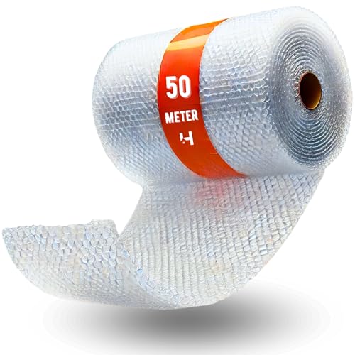 40/10 Haus-Held® Luftpolsterfolie 20cm x 50m I Verpackungsfolie als Versandfolie und Polstmaterial I Noppenfolie fur Umzug I Bubble Wrap Transportschutz I 100% Recycelbar von Haus-Held