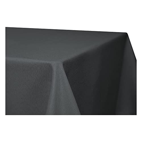 Tischdecke rechteckig Leinenoptik Lotuseffekt Tischwäsche Wasserabweisend Tischtuch Fleckenabweisend Bügelfrei Abwischbar Waschbar Innen und Außen Perleffekt (130 x 130 cm, anthrazit) von Haus und Deko