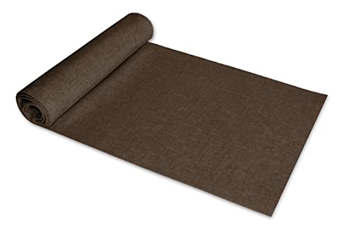 Tischläufer 40 x 100 cm Braun rechteckig Leinenoptik Tischdecke Lotuseffekt Tischwäsche Wasserabweisend Tischtuch Fleckenabweisend Bügelfrei Abwischbar Knitterfrei Innen und Außen von Haus und Deko