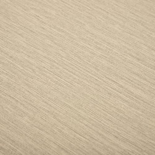 Wachstuch Tischdecke 13a0x260 cm Beige Leinenoptik fein Struktur rechteckig abwaschbar Gartentischdecke fleckenabweisend von Haus und Deko