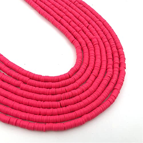 3500 Stücke Clay Perlen, Heishi Perlen 6mm Flache Perlen Tonperlen Bastelset Schmuckherstellungs Sets Für DIY Halskette Charm Armband Geschenk für Kinder Erwachsene (Wassermelone Rot) von Hava Kolari