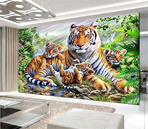 5D Diamant Painting Set, DIY Diamant Painting Tiger Full Bohrer Diamond Malerei Wandkunst Handgemachtes Wohnzimmer Schlafzimmer Wanddekoration (90 * 60cm)… von Hava Kolari