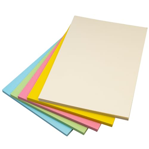 Hawksbill Papier 225 g/m² Mehrzweck-Pastell-Regenbogenfarben, 25 Stück dicker, hochwertiger, farbiger A3-Karton, dicker Karton für Schreibwaren, Heim- oder Bürogebrauch und Kunst oder Handwerk von Hawksbill