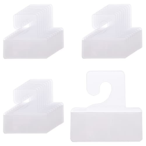 Hayaww 100 Pcs EurolochaufhäNger, AufhäNger Hang Tabs Kunststoff Selbstklebender Etikett HäNgen Tabs FüR EinzelhandelsgeschäFte, Boutiquen Und GeschäFte Zur PräSentation Verschiedener Produkte (Haken) von Hayaww