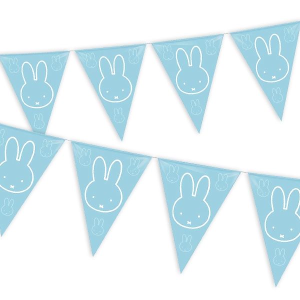 blaue Wimpelkette mit Miffy, dem Häschen, für Babyparty, 10m lang von Haza Groep B.V.