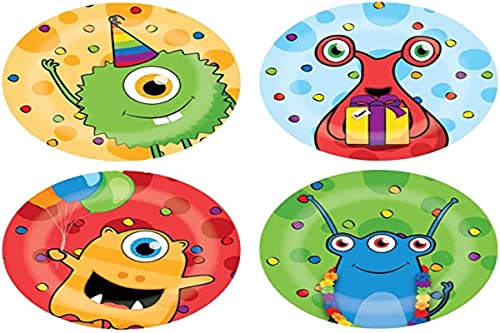 Haza 437850 Bordjes Monster Party, 8st, Mehrfarbig, Medium von Haza