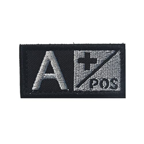 Blutgruppe Abzeichen Nylon gestickt Moral Emblem Applizes Dekorative Patches Typ A Pos von Hbbgdiy