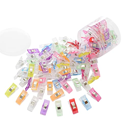 Hbbgdiy Nähklamme Quilting Multicolor -Nähclip -Wunderklemmen Bastelklammern zum Nähen von Bindungshandwerksstoffpapier und Hängen Kleiner Clips 50pcs von Hbbgdiy