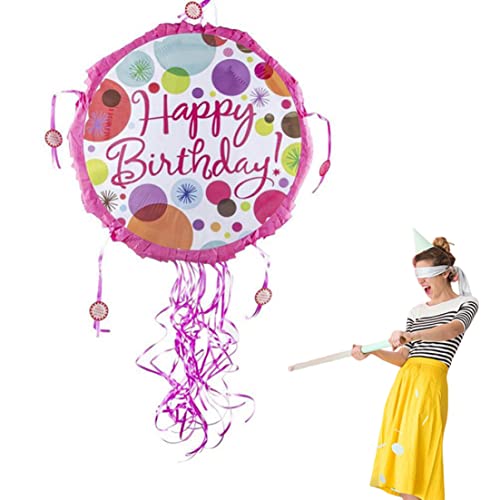 Hbbgdiy Party Pull String Pull String für Kinder Geburtstagsfeiern und Urlaub Party Dekorationen blau und rot Alles Gute zum Geburtstag Pentagramm Geburtstagsparty Candy Smashing Requisiten von Hbbgdiy